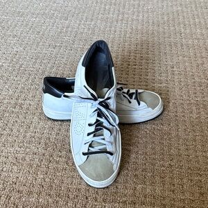 P448 White and Tan Sneakers mens size 43 (fits like mens sz 10)